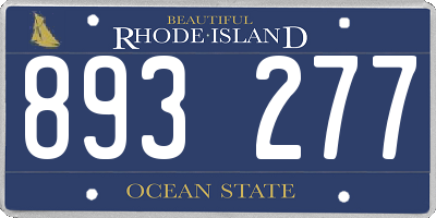 RI license plate 893277