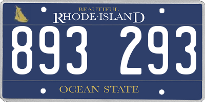 RI license plate 893293