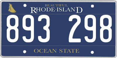 RI license plate 893298