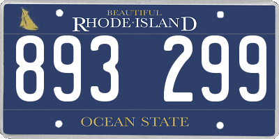 RI license plate 893299