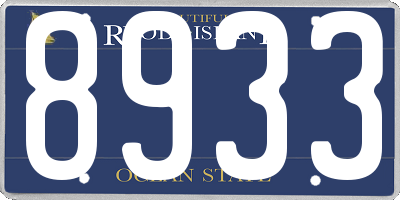 RI license plate 8933