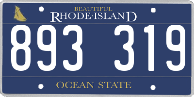 RI license plate 893319