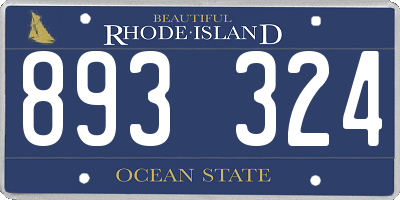 RI license plate 893324