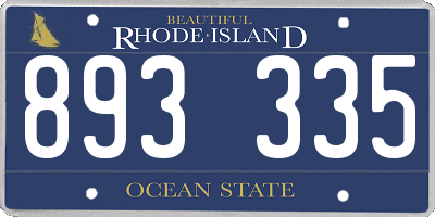 RI license plate 893335