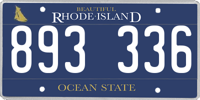 RI license plate 893336