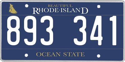 RI license plate 893341