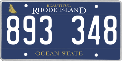 RI license plate 893348