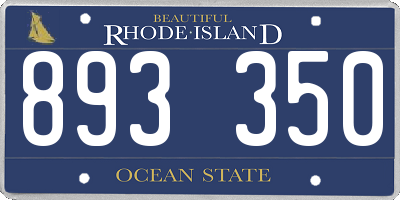 RI license plate 893350
