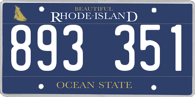 RI license plate 893351