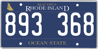 RI license plate 893368
