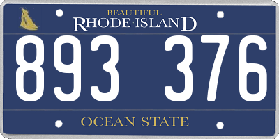 RI license plate 893376