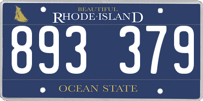 RI license plate 893379