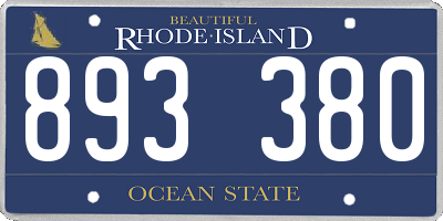 RI license plate 893380