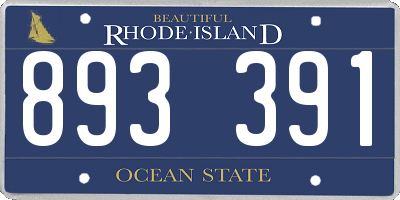 RI license plate 893391