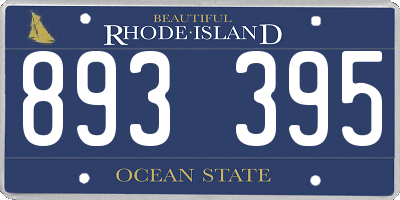 RI license plate 893395