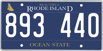RI license plate 893440
