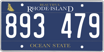 RI license plate 893479