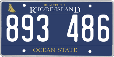RI license plate 893486
