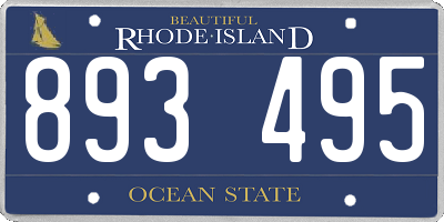 RI license plate 893495