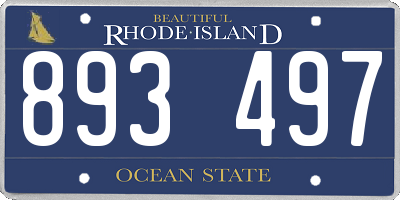 RI license plate 893497