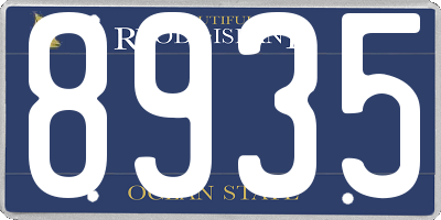 RI license plate 8935