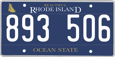 RI license plate 893506