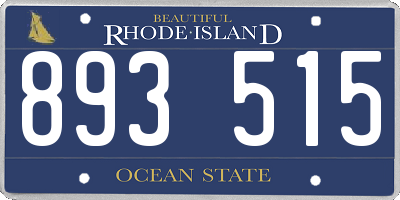 RI license plate 893515