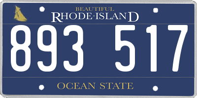 RI license plate 893517
