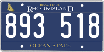 RI license plate 893518