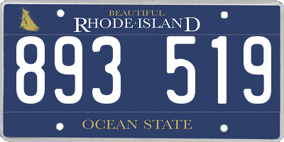 RI license plate 893519