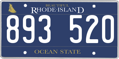 RI license plate 893520