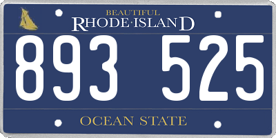 RI license plate 893525