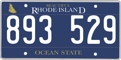 RI license plate 893529