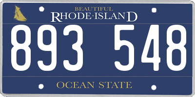 RI license plate 893548