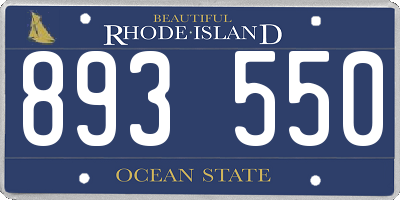 RI license plate 893550