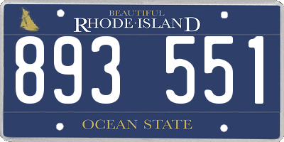 RI license plate 893551