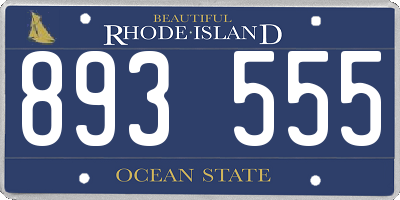 RI license plate 893555