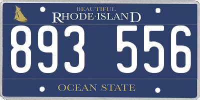 RI license plate 893556
