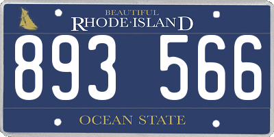 RI license plate 893566
