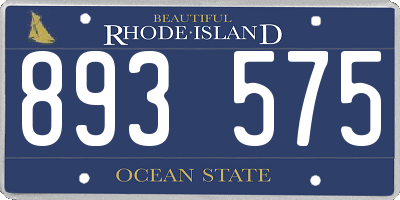RI license plate 893575