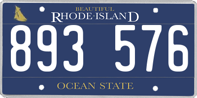 RI license plate 893576
