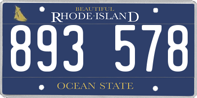 RI license plate 893578