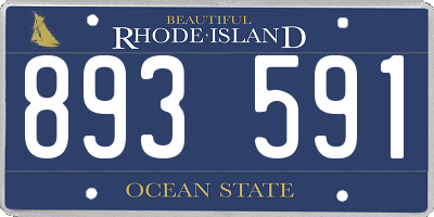 RI license plate 893591