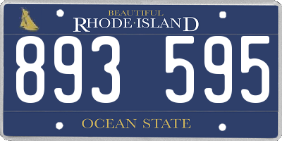 RI license plate 893595