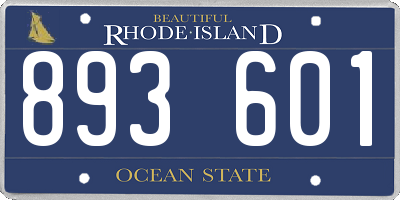 RI license plate 893601
