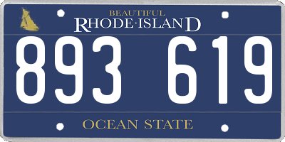 RI license plate 893619