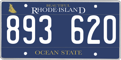 RI license plate 893620