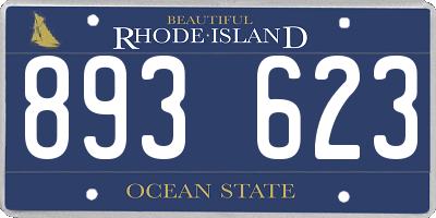 RI license plate 893623