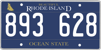 RI license plate 893628