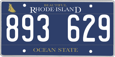 RI license plate 893629